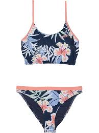 Girls Roxy Crop Top Set