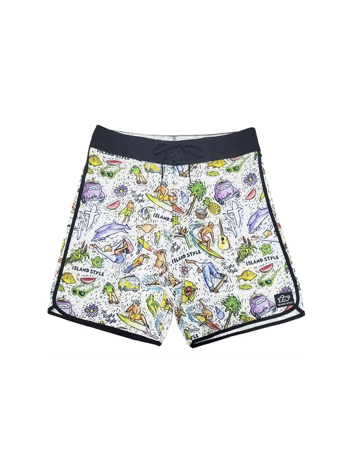 Island Style BS 25 06 Full Scallop Boardshorts