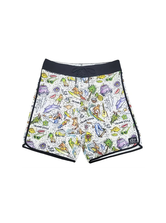 Island Style BS 25 06 Full Scallop Boardshorts