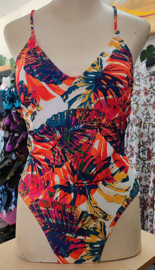 Lace up V-Neck One Piecee
