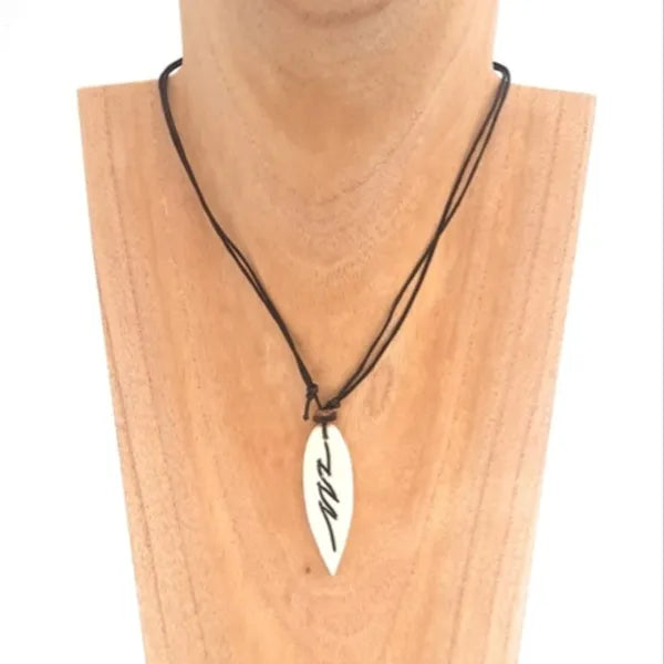 N1011 Surfboard Waves Sarongi Necklace